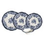 Hermia Velour Navy Blue Fulya Juego de Cena de 24 Piezas en Porcelana